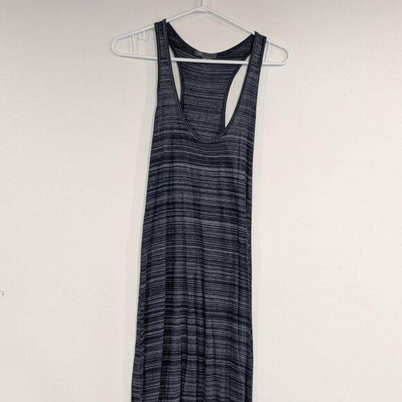 Vince Space Dye Tank Sleeveless Floor Length Maxi Dress Navy Blue Size XS - Picture 2 of 4